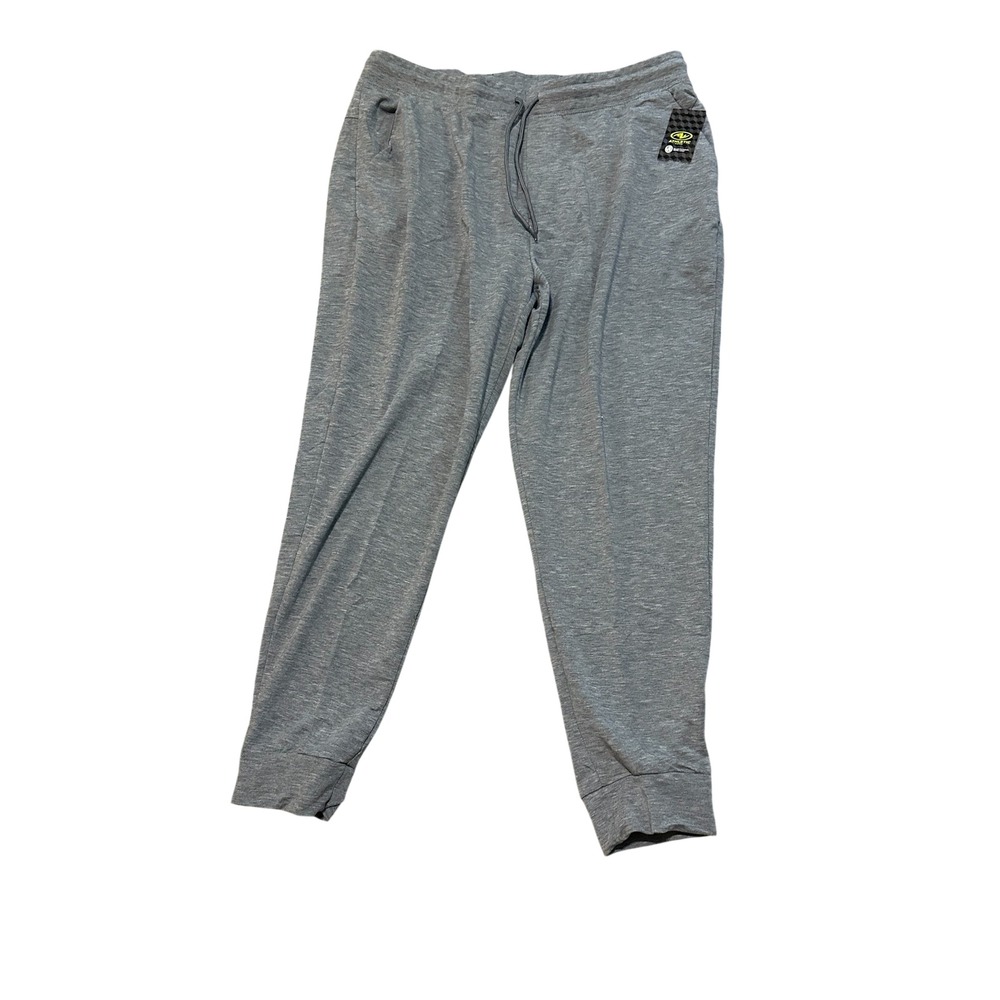 NWT Athletic Works Mens Grey Knit Joggers XL 40-42 DriWorks Moisture Wicking New